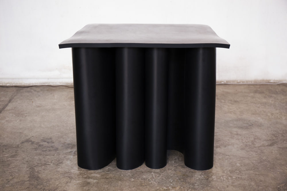 Black Rubber Console Table, 2019